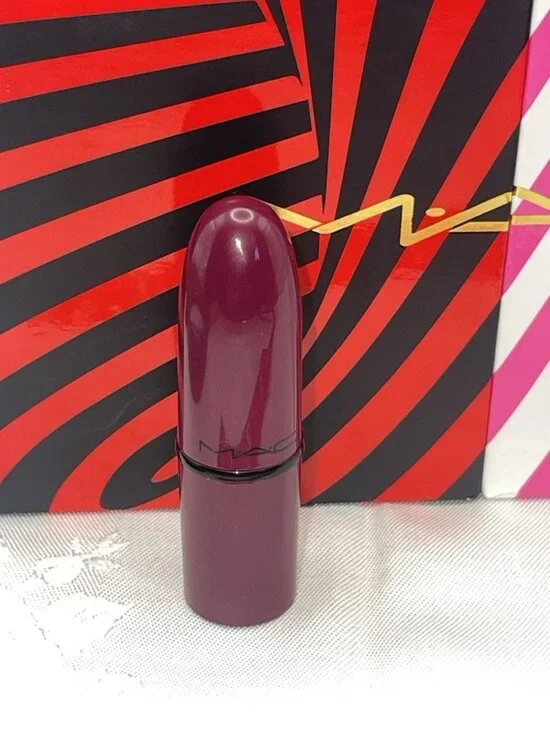 MAC Mini Lipstick Rebel Satin A21 Berry Plum Classic Travel Size New No Box - Picture 11 of 11
